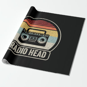 Papel De Presente Cabeça de Rádio Retroativa Vintage
