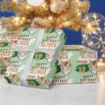 Cabeça de Tigre Selvagem Aquarela Aniversário 