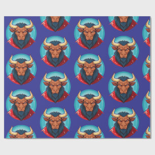 Papel De Presente Cabeça de um minotauro da mitologia grega