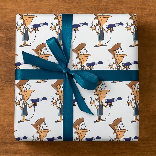 Papel De Presente Cabeleireiro Com Tesoura (Criador carregado)