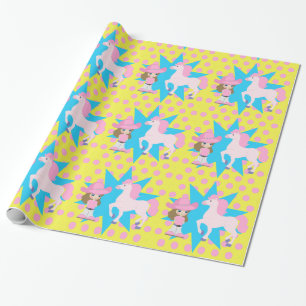 Papel De Presente Cabelo castanho com cavalo em qualquer ocasião