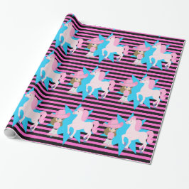 Papel De Presente Cabelo castanho com cavalo em qualquer ocasião