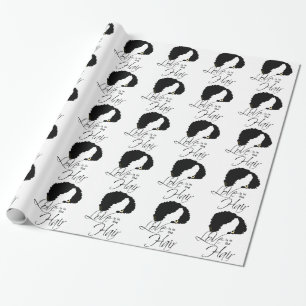 Papel De Presente Cabelo Negro Natural O amor está no cabelo