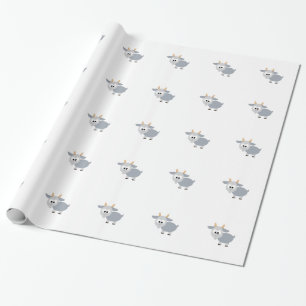 Papel De Presente Cabra cinza