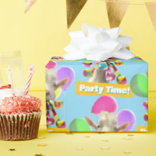 Papel De Presente Cabra com Apitos de Festa