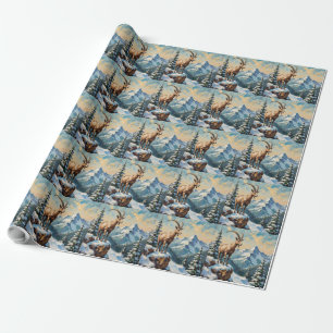 Papel De Presente Cabra Montês Vintage na Cristalizada Serra de Nata