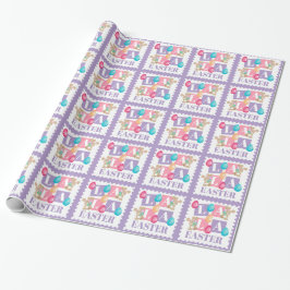 Papel De Presente Caça aos Ovos do Coelho La La Easter