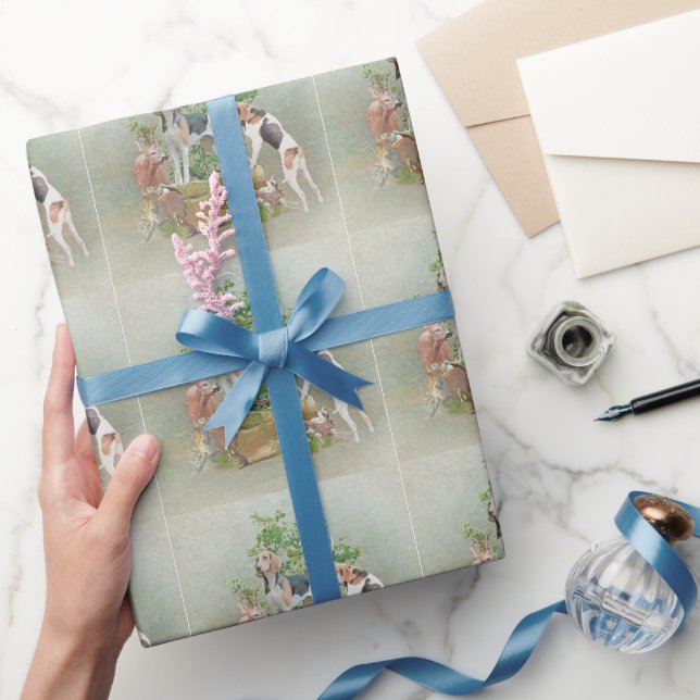 Papel De Presente Caça com cães (Presentear)