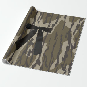 Papel De Presente Caça Garota Bottom Lands Camo Laço Preto