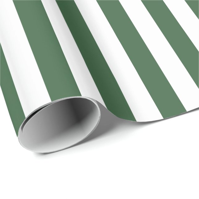 Papel De Presente Caça Verde e Listra Branca (Ponta do rolo)