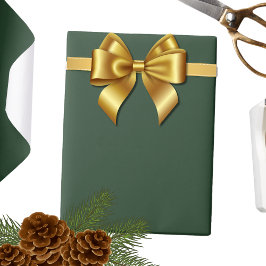 Papel De Presente Caçador Elegante Verde Sólido