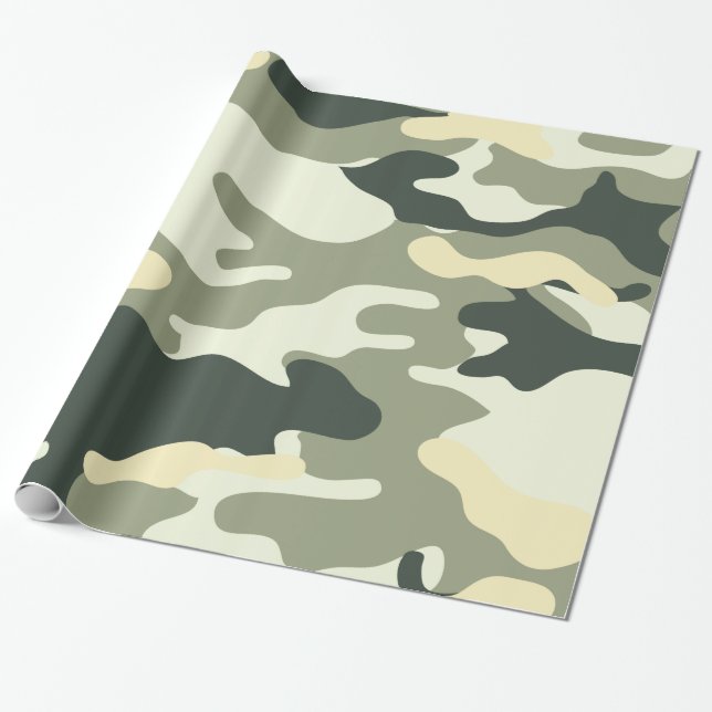 Papel De Presente Caçadores Camo ou teste padrão da camuflagem (Desenrolado)