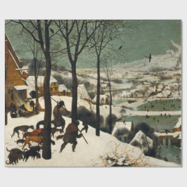 Papel De Presente Caçadores na neve (por Pieter Bruegel, o Velho)