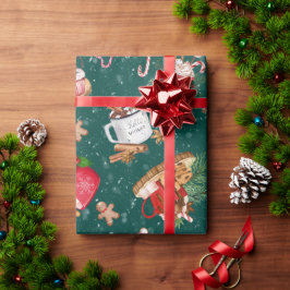 Papel De Presente Cacau de Natal com Mangueiras