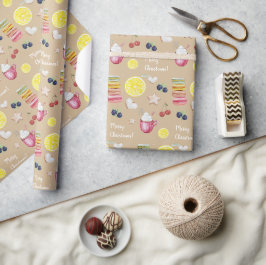 Papel De Presente Cacau Quente De Natal E Bons Desejos
