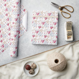 Papel De Presente Cacau Quente De Natal E Cookcolor