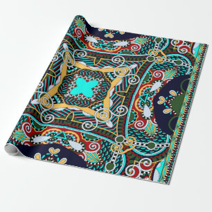 Papel De Presente cachecol de seda ou design de padrão quadrado de l