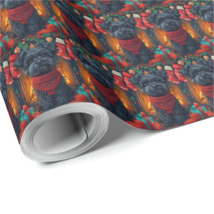 Papel De Presente Cachorro Affenpinscher Com Presentes De Natal Lare