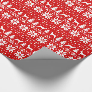Papel De Presente Cachorro Alemão Silhuettes Padrão de Natal
