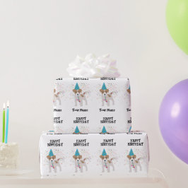 Papel De Presente Cachorro - Animais em Nome da Festa de aniversário