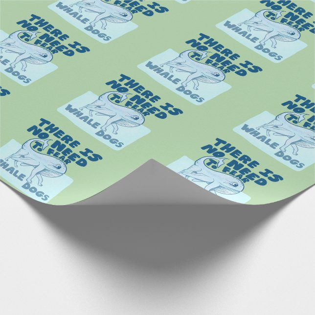 Papel De Presente Cachorro Baleia criatura engraçada (Ponta)