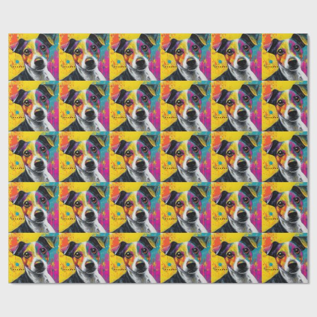 Papel De Presente Cachorro Bonito Cachorro Engraçado Animal Pet Mídi (Aberto)