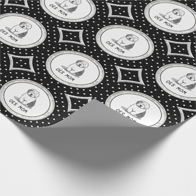 Papel De Presente Cachorro Bonito OES Mãe Velha Cachorro Inglês Mãe  (Ponta)