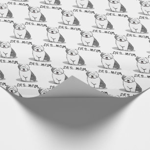 Papel De Presente Cachorro Bonito OES Mãe Velha Cão Inglês Mãe (