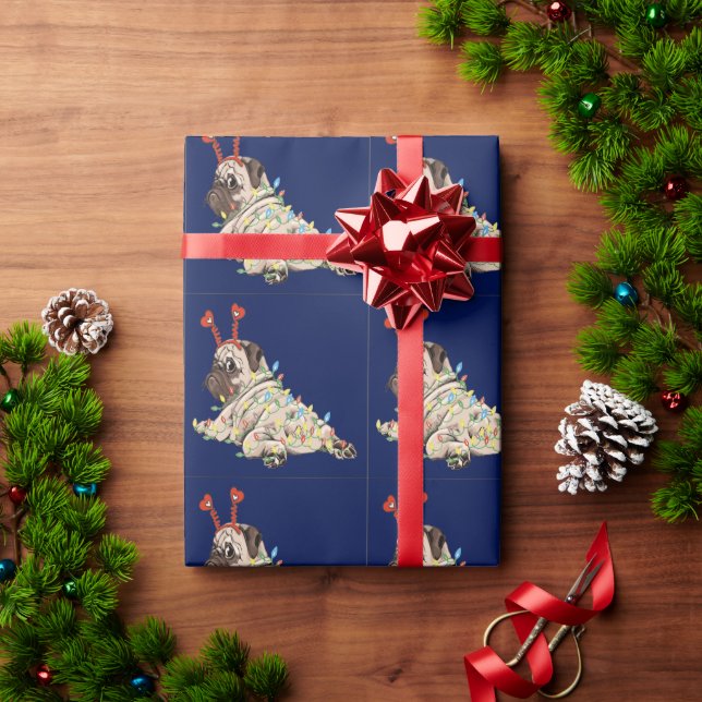 Papel De Presente Cachorro Cachorro Bonito Natal (Presente de Natal)