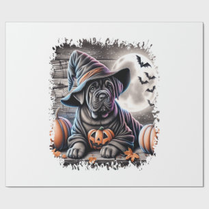 Papel De Presente Cachorro Cane Corso Halloween