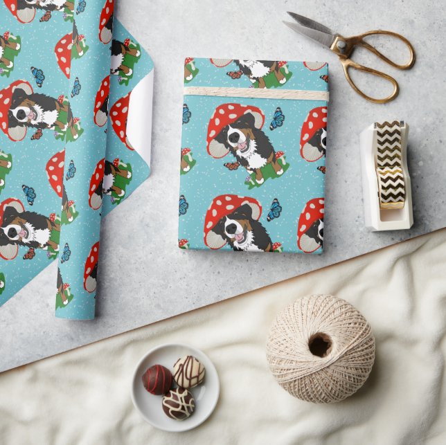 Papel De Presente Cachorro da Montanha Bernese (Artesanato)