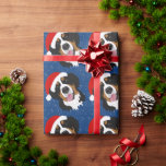 Papel De Presente Cachorro da Montanha Bernese de Natal<br><div class="desc">Papel de embrulhamento de cães de montanha Bernese no Natal</div>