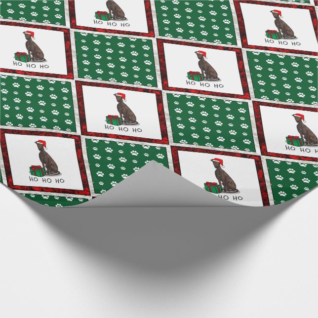 Papel De Presente Cachorro de Greyhound (Bindle) de Natal (Ponta)