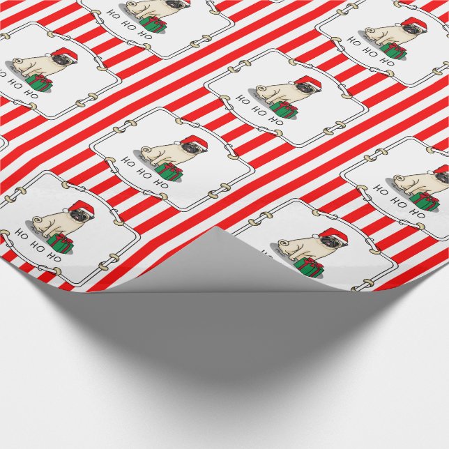 Papel De Presente Cachorro de Papai Noel de Natal (desfiladeiro) (Ponta)