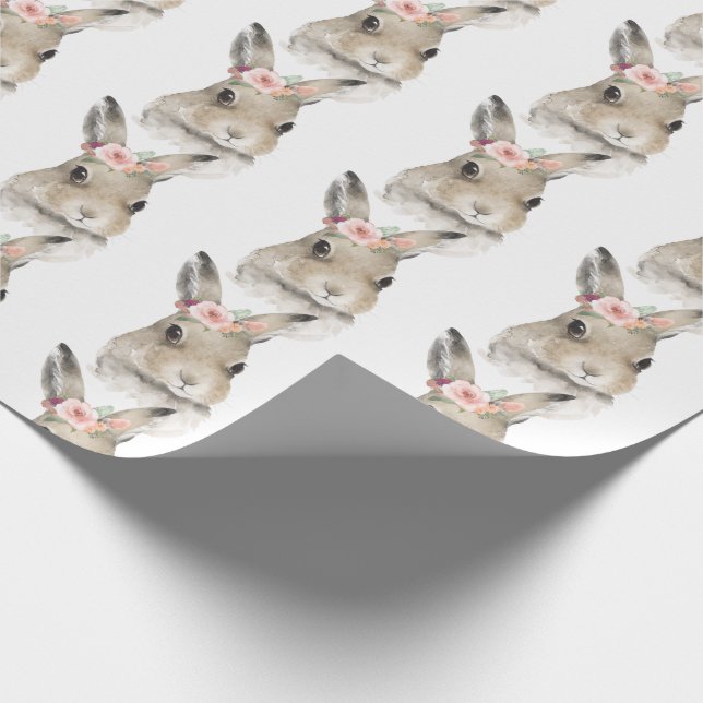 Papel De Presente Cachorro de Veado Floral de Aquarela Amigos de Mad (Ponta)