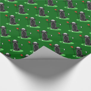 Papel De Presente Cachorro do Golf Black Labrador Retriever - Bonito