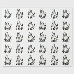 Papel De Presente Cachorro Fantasma Disfarçado – Estilo Tinta de Hal