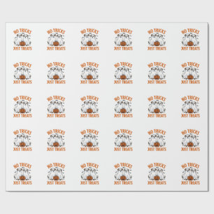 Papel De Presente Cachorro Fantasma Engraçado Halloween Sem Truques 