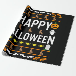 Papel De Presente Cachorro Feliz Chocolate de Halloween Labrador