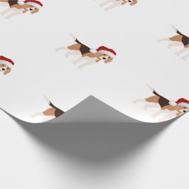 Papel De Presente Cachorro fofo de Natal 