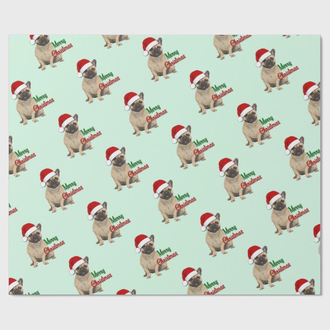 Papel De Presente Cachorro Francês Cachorro Cortado (Aberto)