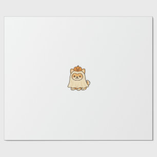 Papel De Presente Cachorro Kawaii de Halloween � Adesivo de Cachorri