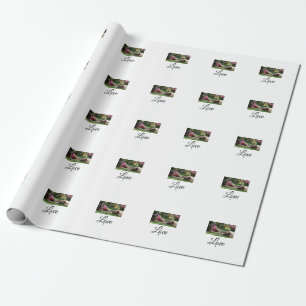 Papel De Presente Cachorro mãe ama adicionar nome texto nome de anim