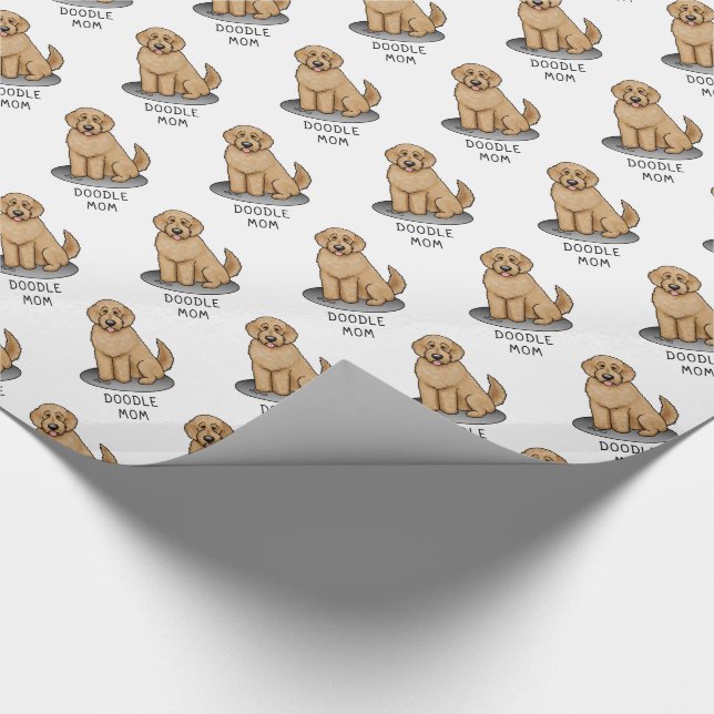 Papel De Presente Cachorro Mãe Doodle Mãe (ouro vermelha) Cachorro M (Ponta)
