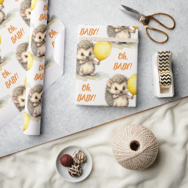 Papel De Presente Cachorro Oh Bebê Sexo Neutro Chá de fraldas (Artesanato)