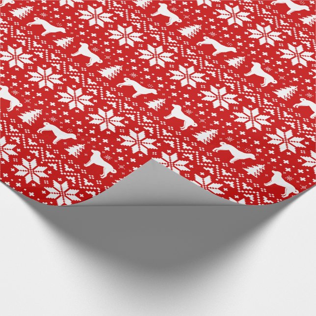 Papel De Presente Cachorro-Pastor-Anatólia Silhuettes Natal Xmas (Ponta)