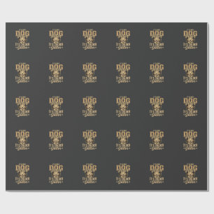 Papel De Presente Cachorro Retriever Dourado Engraçado Cabelo Brilho