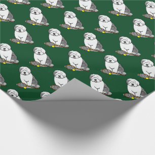 Papel De Presente Cachorro tênis (Cinza 1)
