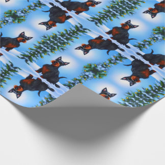 Papel De Presente Cachorro Terrier Escocês Festivo Fofo Único