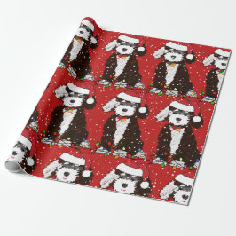Papel De Presente Cachorro Vermelho Cachorro de Bernedoodle